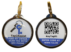 1 x NFC, QR Code Key Tag.